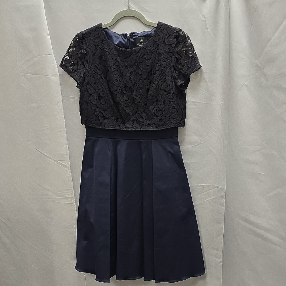 Adrianna Papell Navy Lace Dress